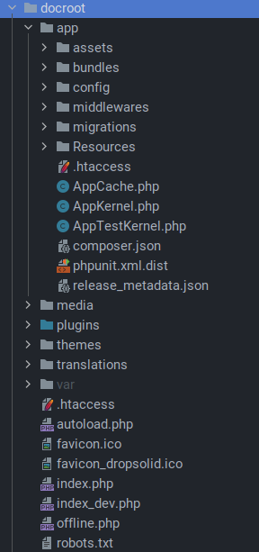 File structure for Mautic 4.x